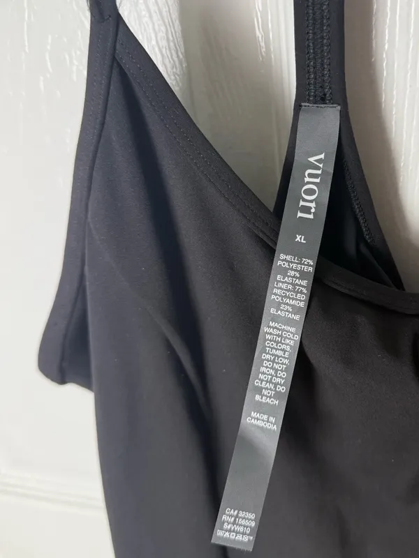 Vuori One Shot Tennis Dress in Black XL - Image 6