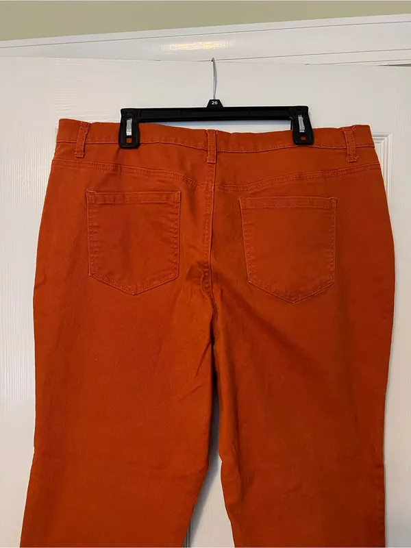 Gloria Vanderbilt Amanda cotton jean in burnt orange 20W Short - Image 10