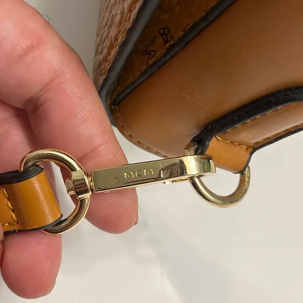 MCM Tan Logo Crossbody Bag‎ - Image 9