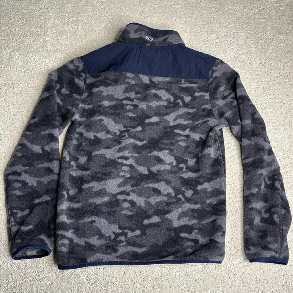 Women's Vineyard Vines Small Shep Shirt Fleece 1/4‎ Snap Button Camo - Image 6