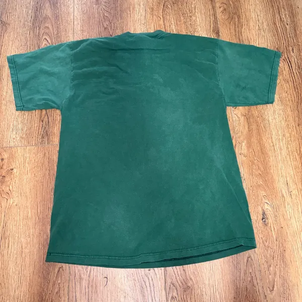 VTG Tultex Western Cowboy Boot Lasso Graphic T-Shirt Green‎ Womens L 90s Cotton - Image 6