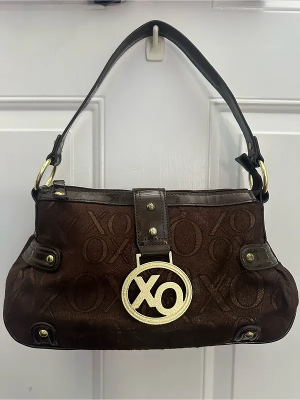Y2K Vintage XOXO Brown Shoulder Bag with Gold Accent - Image 10