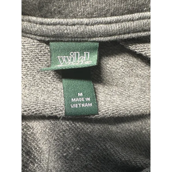 Wild Fable Heather Grey Cropped Polo Sweatshirt Womens‎ Medium NWT 331115874 - Image 4