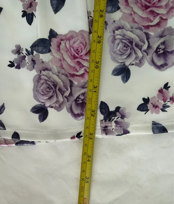 City Vibe NWT Junior Size L Floral Print Scuba Fit&Flare Mini Dress White Lilac Pink - Image 12