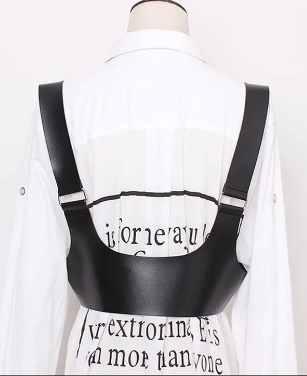 Black Harness Suspender Buckle Bondage New - Image 8