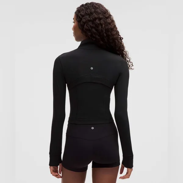NWT Lululemon Define Cropped Jacket *Nulu - Black / Mirror Silver - 2 - Image 3