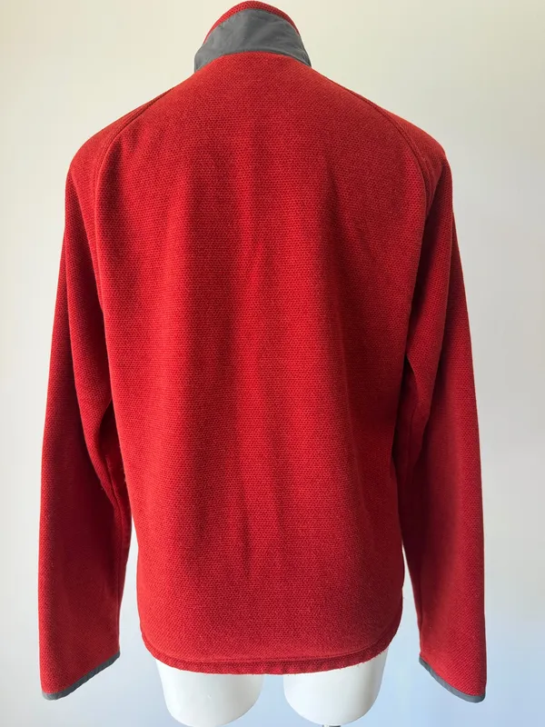 REI Polartec Brick Red w/Grey Fleece Zip Up Jacket - Image 9