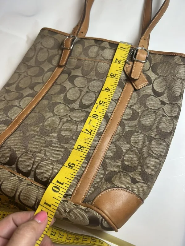 Coach 6612 Medium Signature Canvas Leather City Tote Shoulder Bag Handbag - Image 12