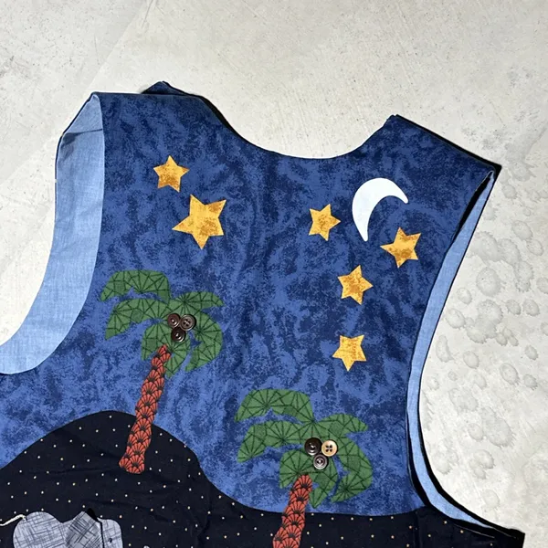 Womens Handmade Vest Womens L XL Noah's Ark Applique Folk Art Animal Theme Retro - Image 12