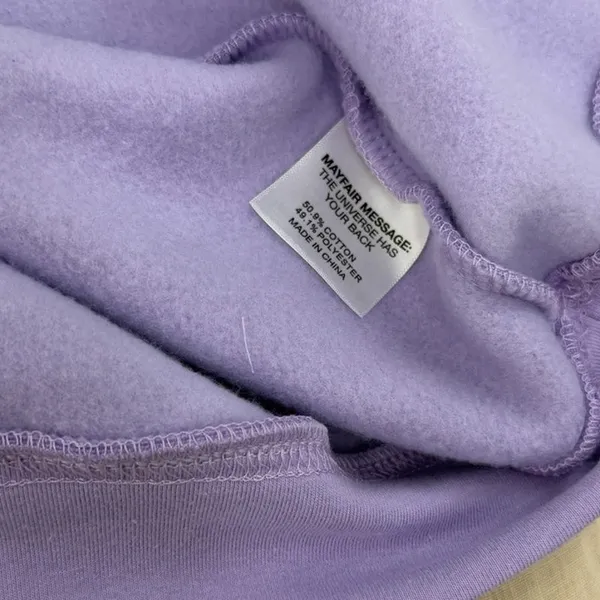 Mayfair Group Choose Kindness Quarter Zip Oversized Lavender‎ Sweatshirt XXL - Image 13