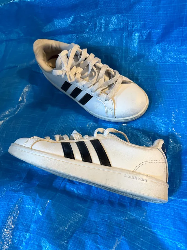 Adidas Cloudfoam sneakers White Low-Top Grand Court Sneaker Sz 8 streetwear - Image 2