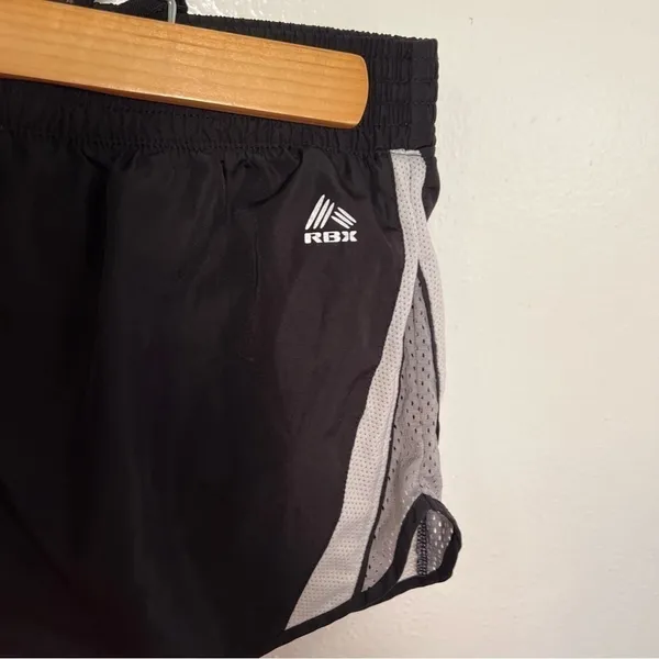 RBX Womens' Size Small Athletic Running Shorts Black Gray Mesh Side Style CR586 - Image 4