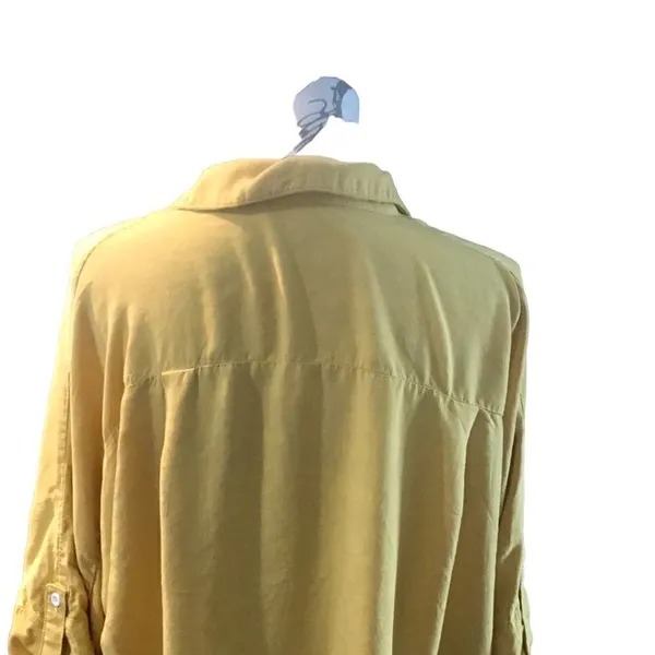 Unlisted Women’s blouse yellow size medium button up - Image 11