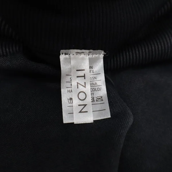 ITZON Womens Black High Waisted Ribbed Seamless Biker Shorts Size S - Image 2