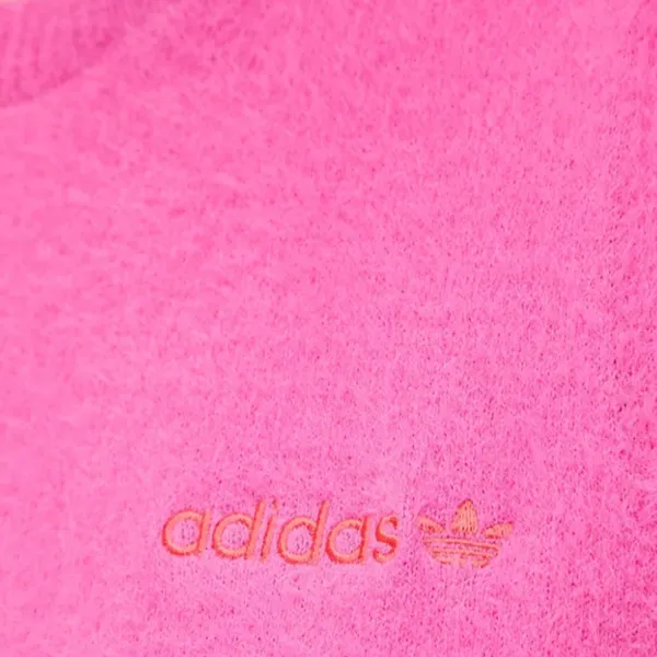 NWT adidas Fluffy Knitted Vest Fuzzy Soft Pink Red Small Semi Lucid Fuchsia - Image 5
