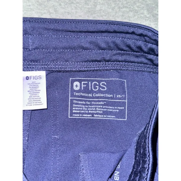 Figs Jogger Women Zamora Navy Blue Taper Technical Scrub Size Xsmall Tall - Image 3