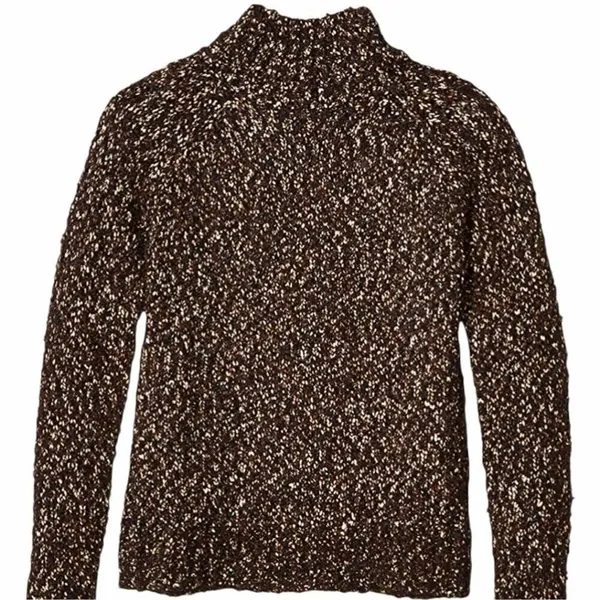 Kensie Brown Marled Mock Neck Boucle Knit Sweater Size Small NEW - Image 6