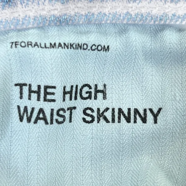 7 For All Mankind Skinny‎ Jeans Womens 25 The High Waist Side Stripe Taped Leg - Image 3