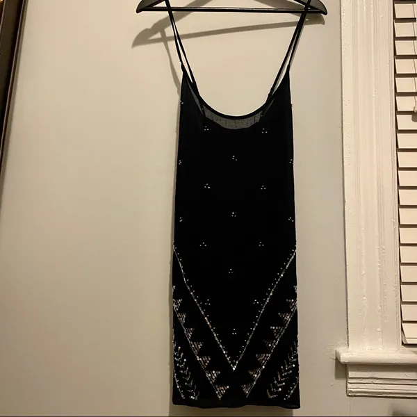 Free People Black Mini Dress - Image 5