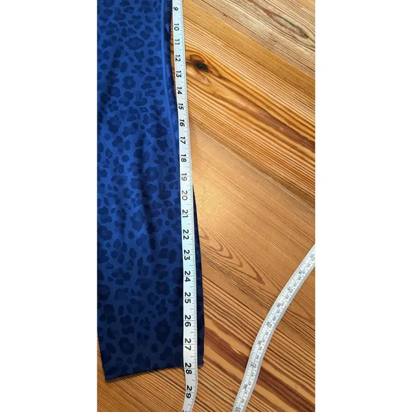 Renwick Women’s Leggings Sz LG Blue Cheetah‎ Print Yoga Pilates Running Gym Bike - Image 9