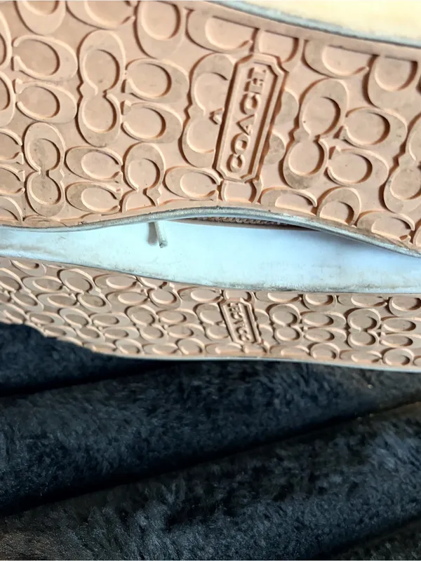 Coach Womens Metallic Rose Gold Low-Top Sneakers - Image 10