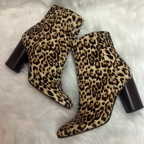 Sam‎ Edelman Corra Leopard Booties Size 8.5 B82 - Image 4