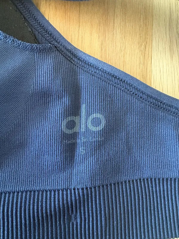 Alo Yoga Navy Seamless Ribbed Set - Image 12