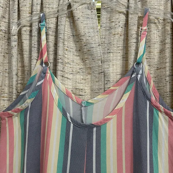 Torrid Multi-Color Stripe Challis Midi Dress - Image 7