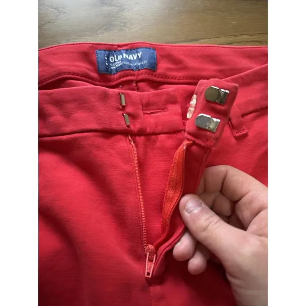 Old Navy Women Red‎ Harper Mid-Rise Career Pants Size 8 Regular Colorful Career - Image 7