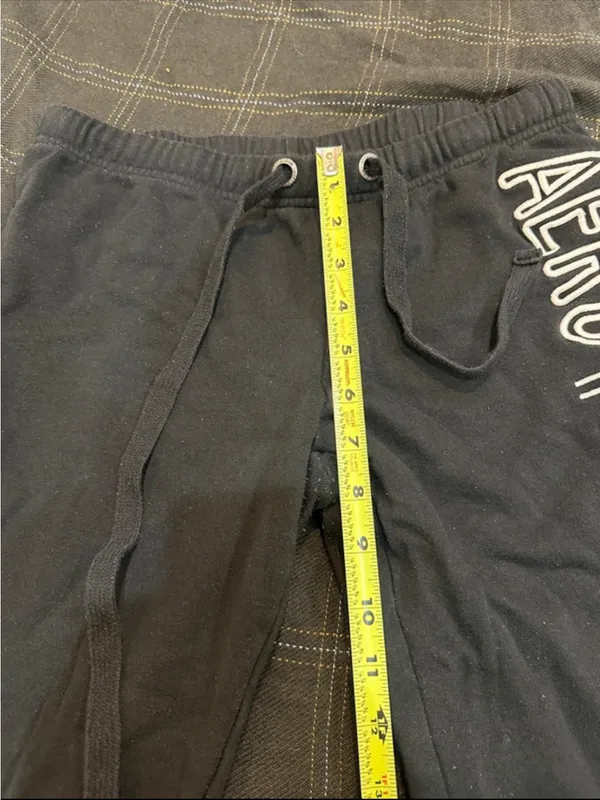 Aeropostale Black Ribbed Waistband Sweatpants - Image 3
