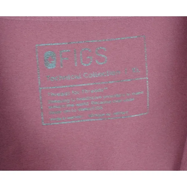 Figs Womens Rafaela Oversized Scrub Top Technical Collection Wine Red Size XL - Image 7