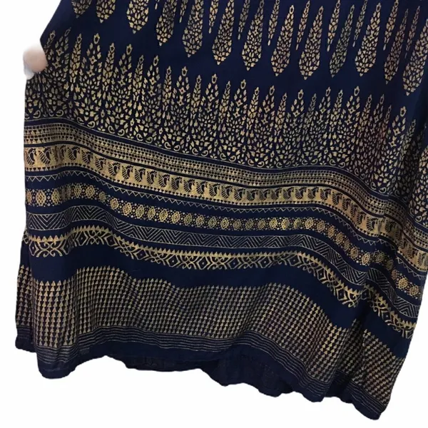Off the shoulder blue gold mini dress small Blue - Image 3