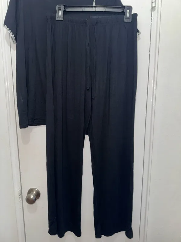 Rachel Zoe women’s modal pajama set size M black - Image 5