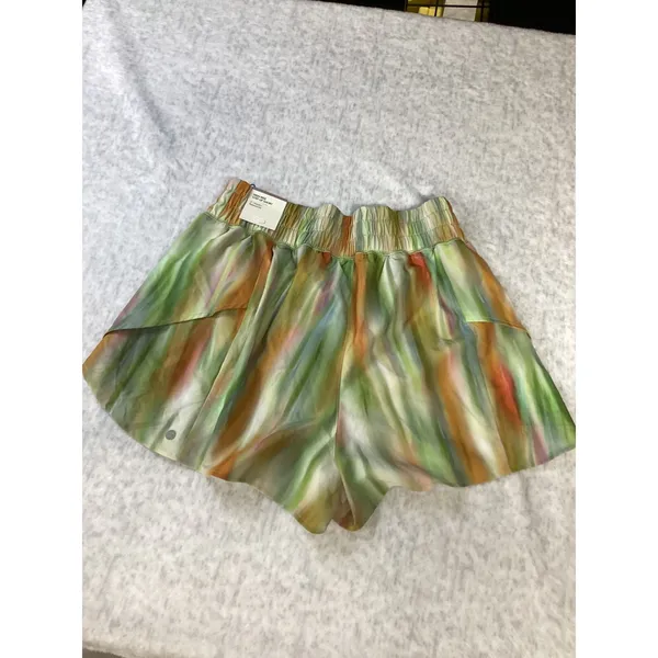 CALIA Womens High Rise Step Up Short 3 Inseam Abstract Print Green Orange XS NEW - Image 3