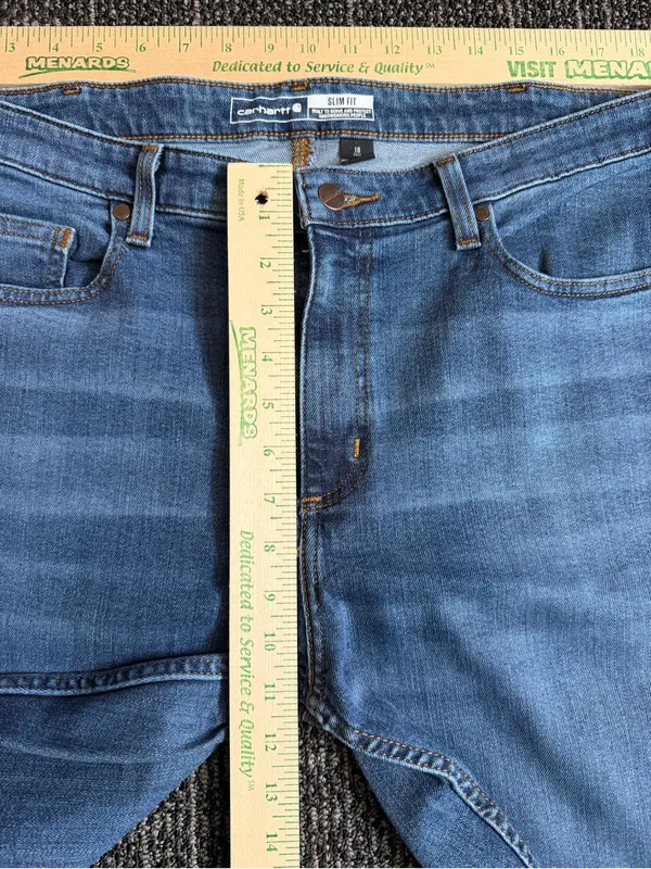Carhartt Womens Rugged Flex Slim Fit Tapered Leg Jeans Size 18 Tall - Image 2