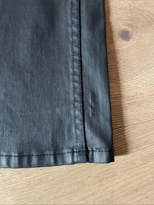 Mango Coated Jeans Culotte High Waist Catherine Ankle Black Wide Leg Size 10 NWT - Image 15