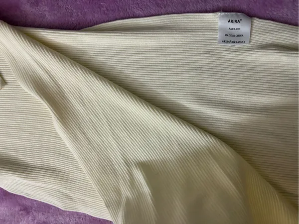 Women’s Cream Ribbed Knit Sleeveless Sweater with Tie Waist and Open Side - Image 3