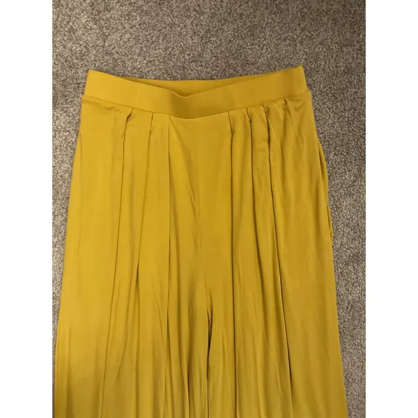 NWT Jluxlabel Yellow Mustard Devyn Wide-Leg Viscose Pants, M - Image 5