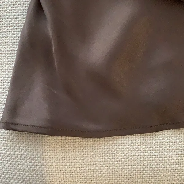 Zara brown silky tank top - Image 4