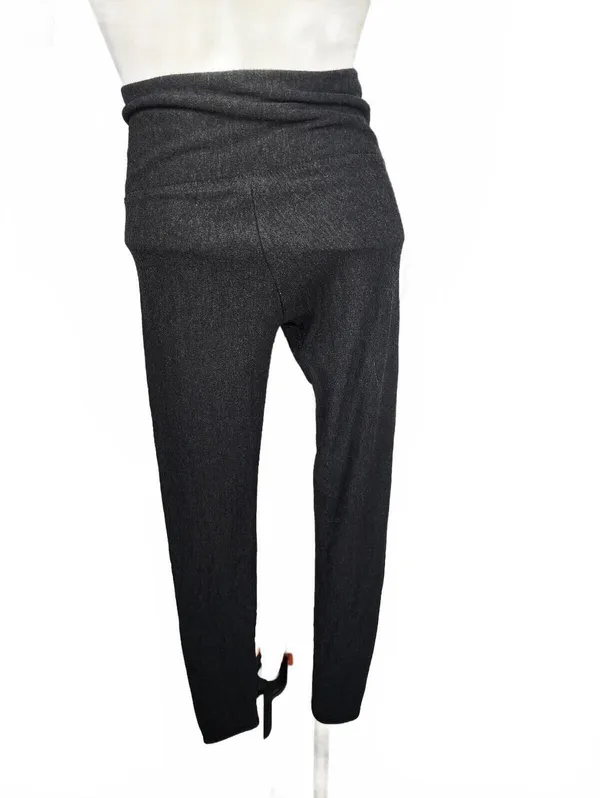 Orvis Classic Collection Charcoal Gray High Waist Fleece Lined Leggings Size S - Image 4