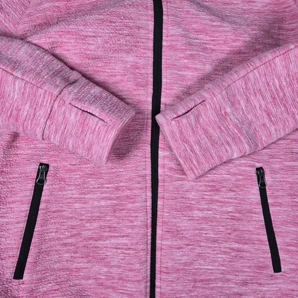 Gym + Coffee Pink Fleck Heathered Full Zip Hoodie‎ Jacket Athleisure Women Small - Image 5