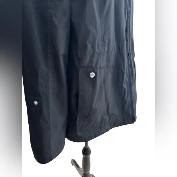 d.e.t.a.i.l.s INTL Black Hooded‎ Rain Jacket Water Resistant Mesh Utility M - Image 4