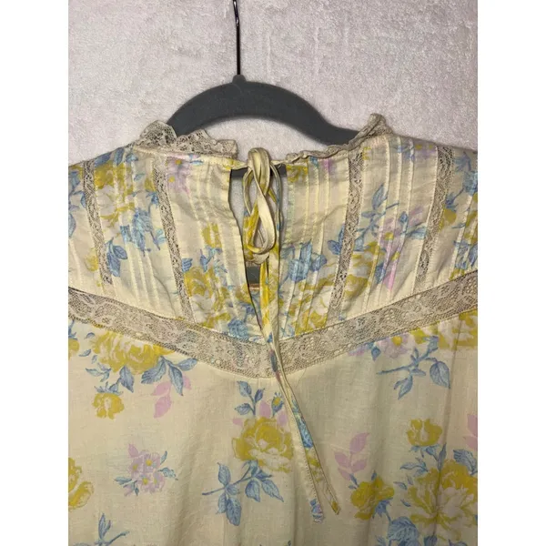 LoveShackFancy Target Yellow Floral Lace peasant Mini Dress Plus 1X Cottagecore‎ - Image 11