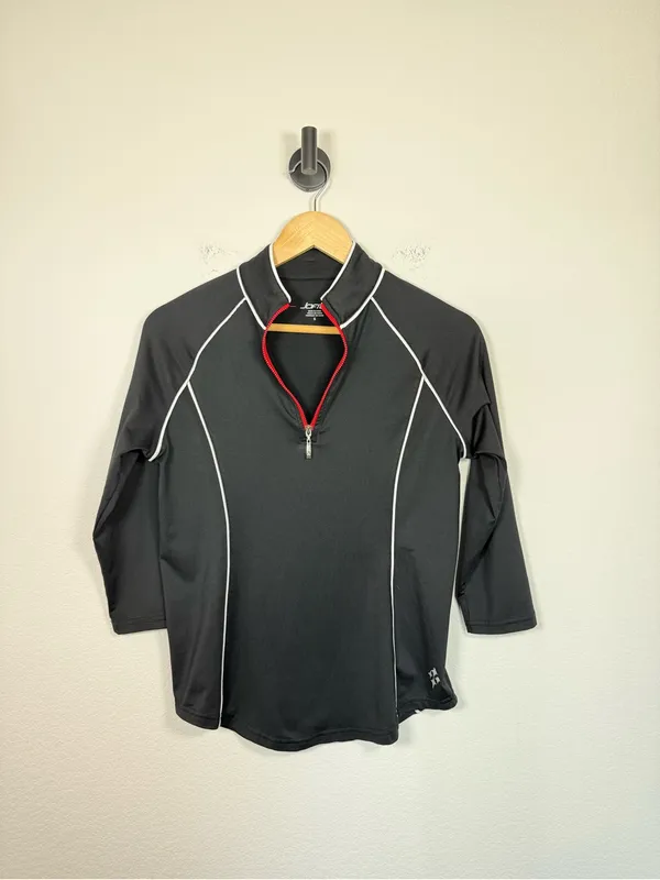 Jofit Women’s Performance Quarter Zip Pullover Golf Tennis Athletic Top S Black - Image 3