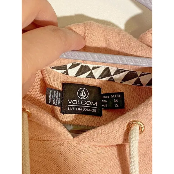 NWT Volcom Lil Women's‎ Pink Pullover Hoody - Cloud Pink (5797) Size M - Image 2
