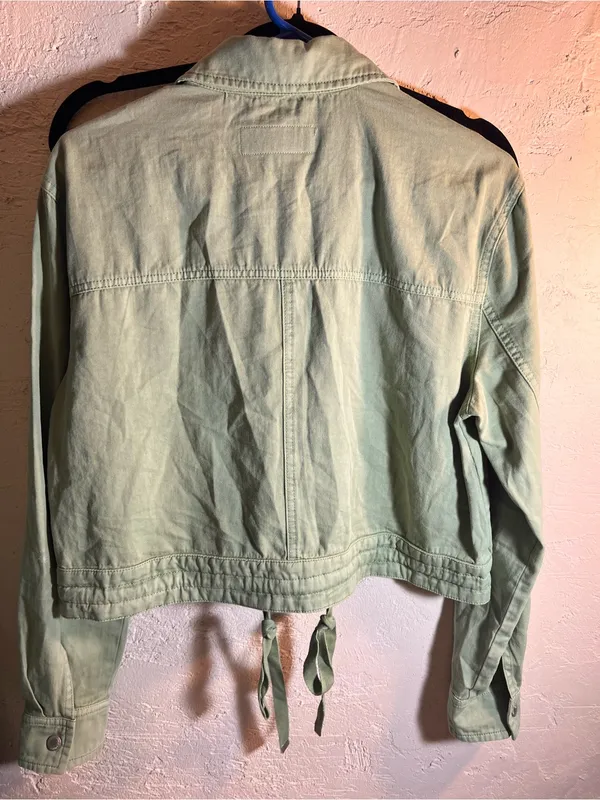 Blank NYC Sage Green Utility Jacket with Drawstring - Image 12