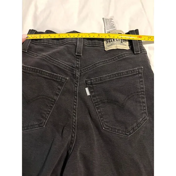 Levi's SilverTab Mom Jeans Black High Rise Tapered Women's W26 L27 26x27 - Image 12