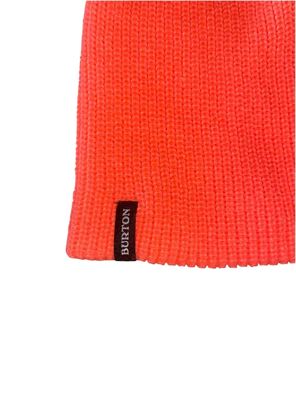 Burton Neon coral Knit Beanie Hat One Size Winter Ski Snowboard Ribbed - Image 2