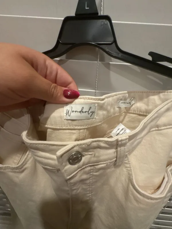 Wonderly Vintage Straight Jeans Size 10 R Off White - Image 4