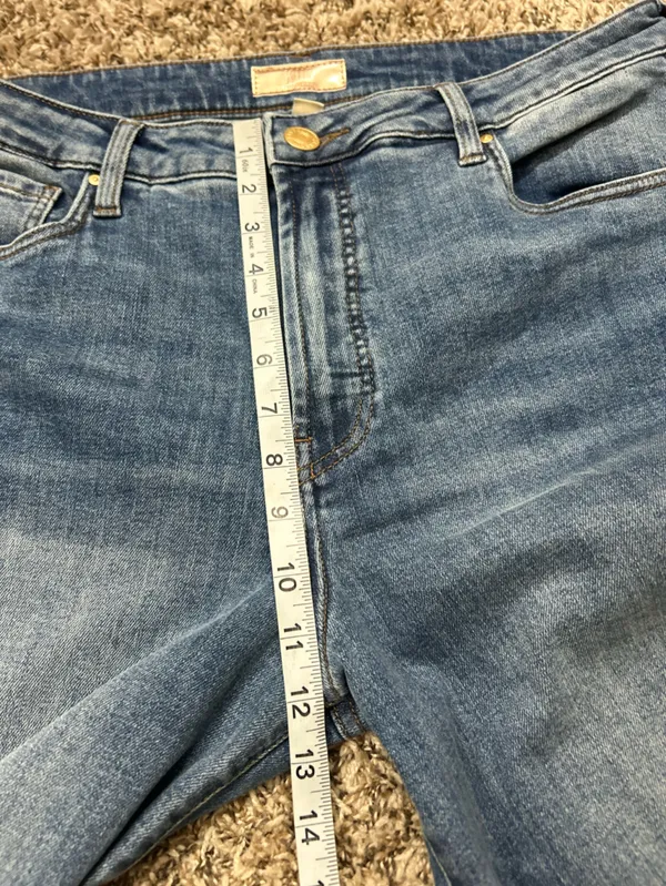 Kut from the Kloth Ryan Fab Ab Super Wide Leg Blue Jeans Size 12 - Image 6